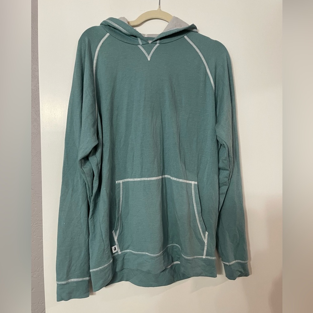 Johnnie-O Bender Melange Hoodie Pullover in Pistachio Large Men's - Picture 2 of 7